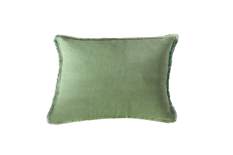 Green Cross-dye So Soft Linen Pillows
