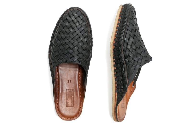 Men's Woven City Slipper in Charcoal by Mohinders