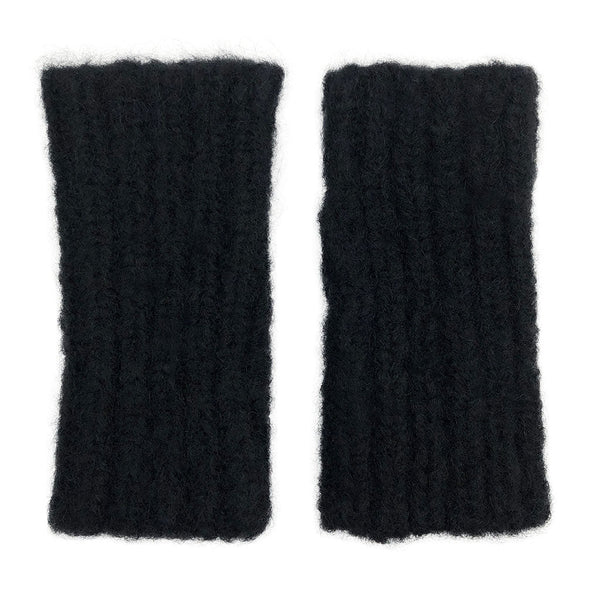 Black Ribbed Alpaca Gloves by SLATE + SALT