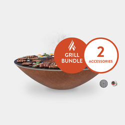 Arteflame Classic 40" Grill And Starter Bundle With 2 Grilling Accessories