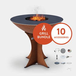 Arteflame Classic 40" Grill with Euro Base Home Chef Max Bundle With 10 Grilling Accessories