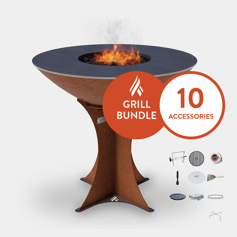 Arteflame Classic 40" Grill with Euro Base Home Chef Max Bundle With 10 Grilling Accessories