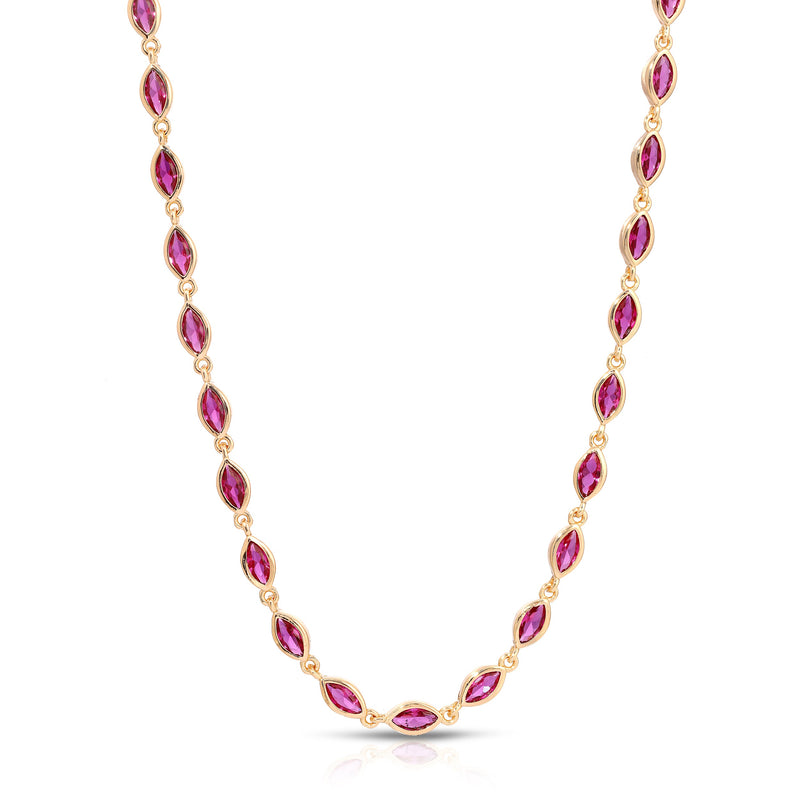 Charlie Tennis Chain Ruby by Eight Five One Jewelry