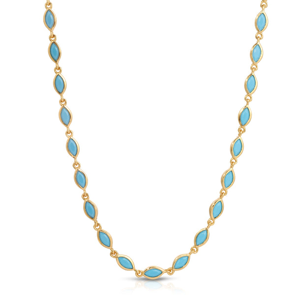 Charlie Tennis Chain Turquoise by Eight Five One Jewelry