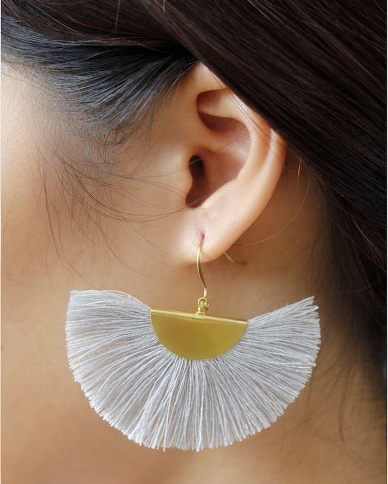 Half Moon Fan Earrings by SLATE + SALT