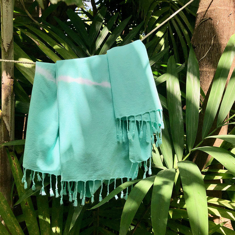 Mint Tie Dye Turkish Beach Towel