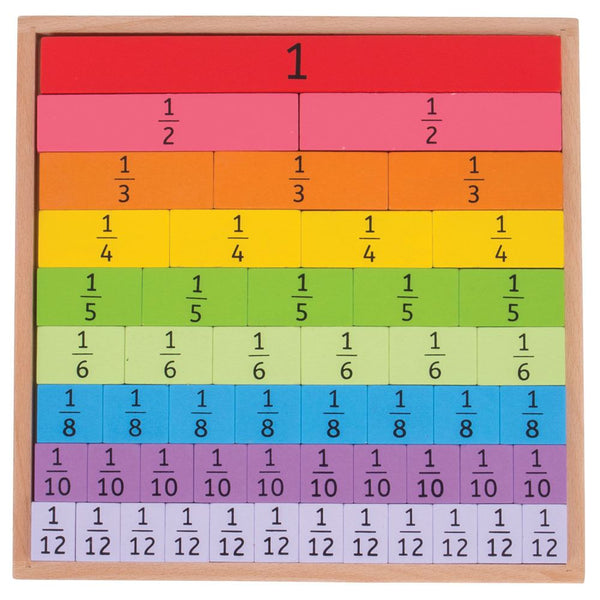 Fractions Tray by Bigjigs Toys