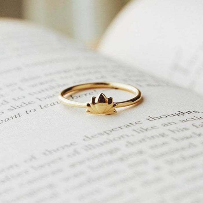 Lotus Gold Ring by Tiny Rituals