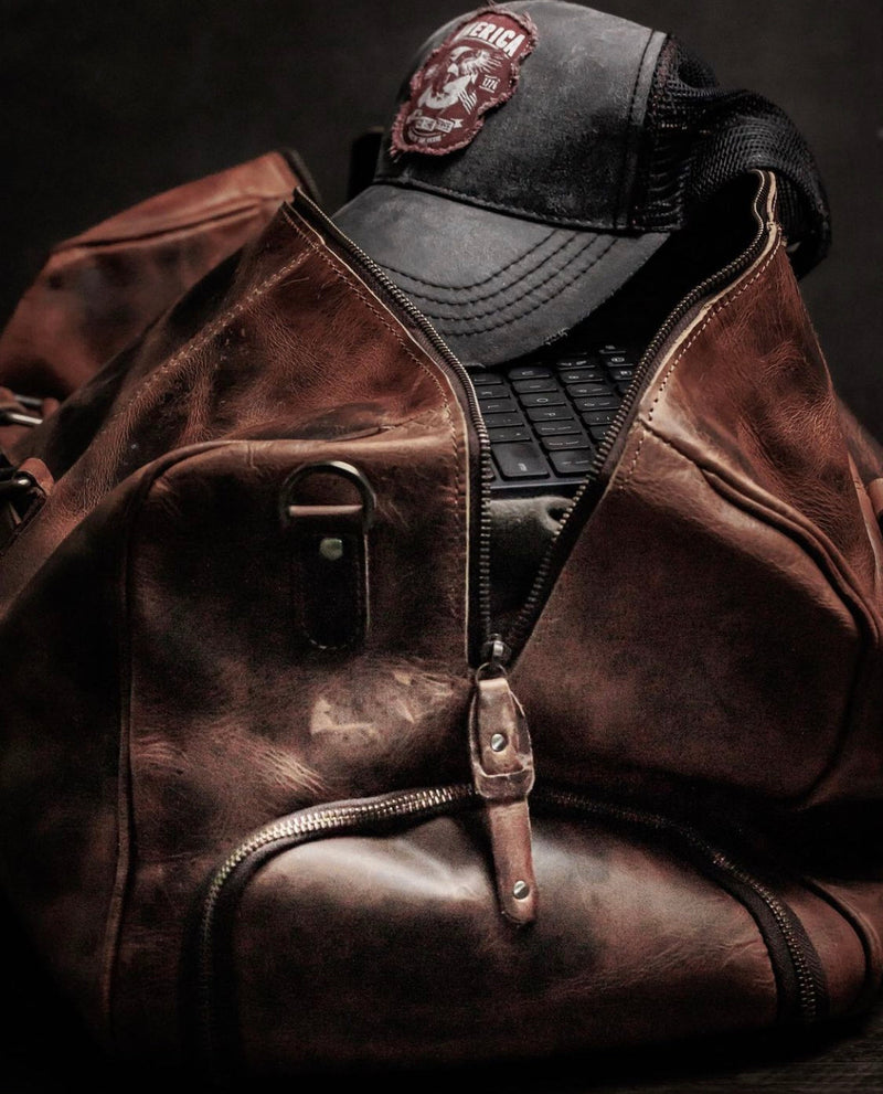 The “Hemingway” Buffalo Leather Duffle Bag