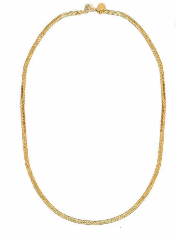 Gold Herringbone Chain by Eight Five One Jewelry