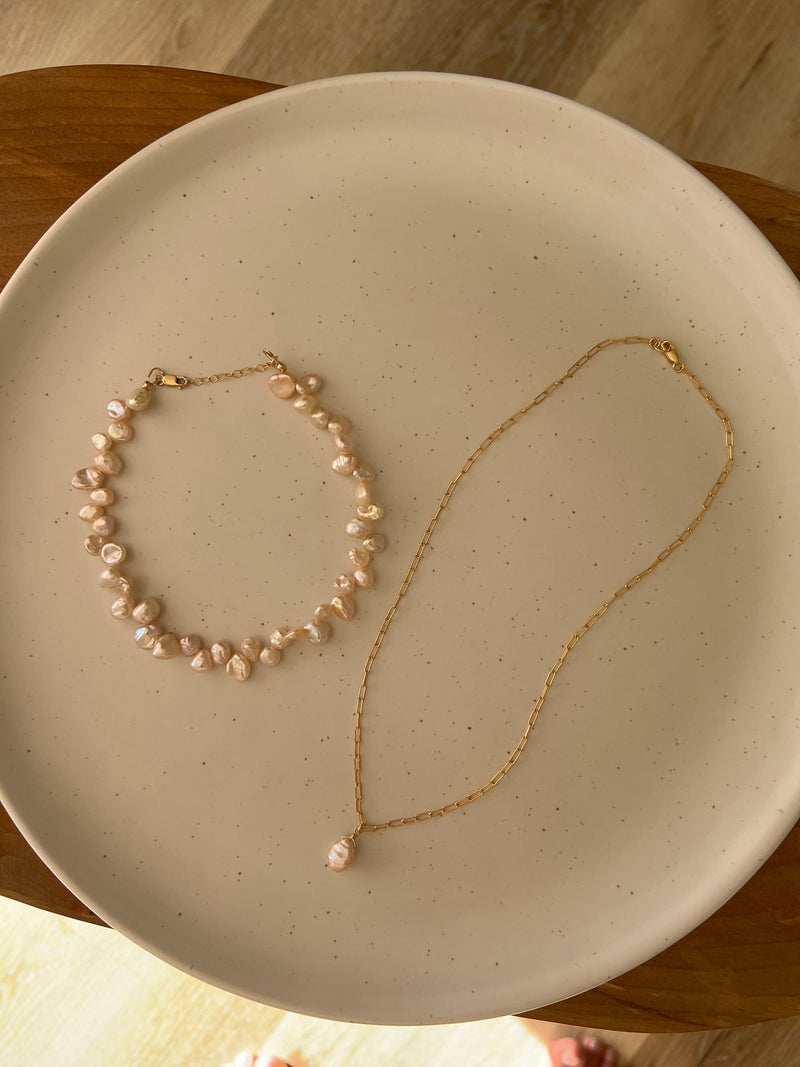 Keishi Pearl Necklace by Urth and Sea