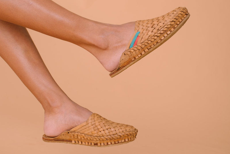 Woven Slide in Honey + Stripes by Mohinders