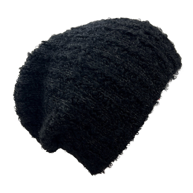 Black Loop Knit Alpaca Beanie by SLATE + SALT