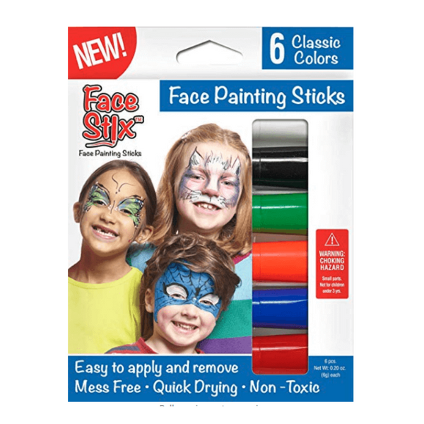 Face Paint Stix, Set of 6 Classic Colors by The Pencil Grip, Inc.