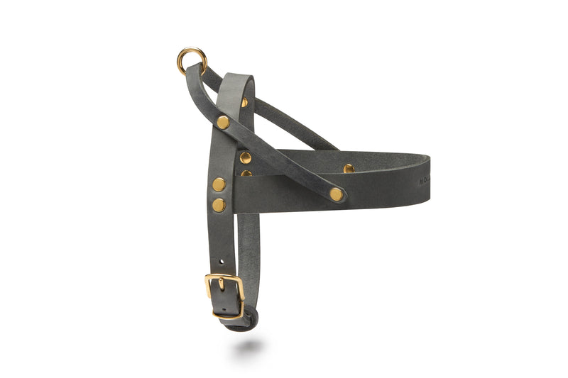 Butter Leather Dog Harness - Timeless Grey by Molly And Stitch US