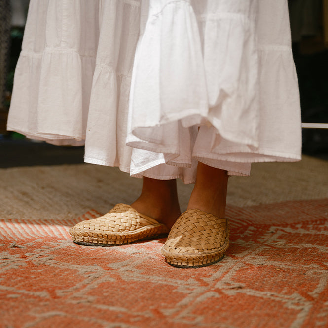 Women's Woven Slide in Honey + No Stripes by Mohinders – Cityhome
