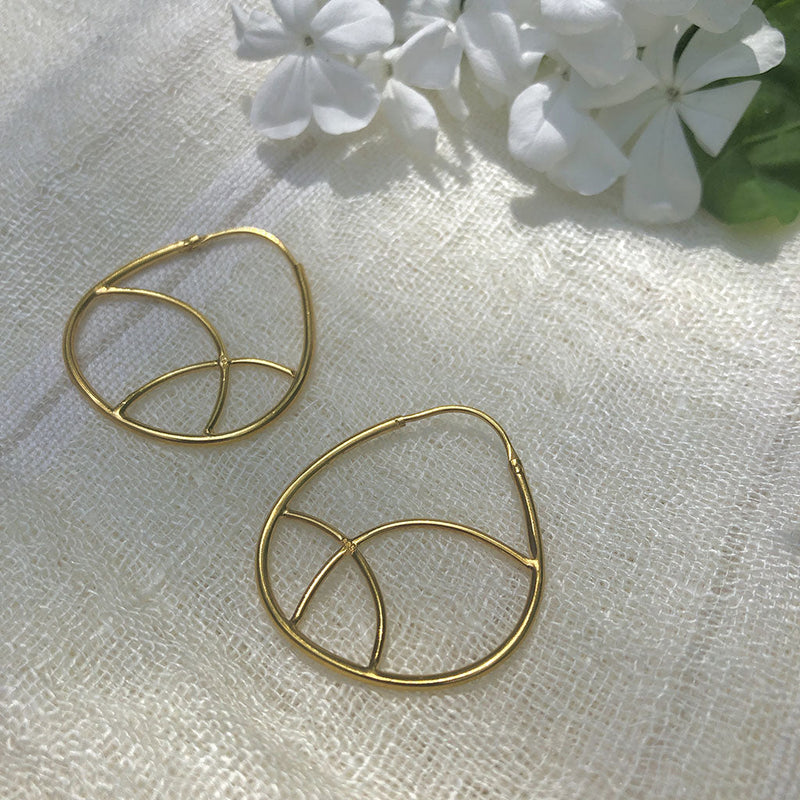 Geometric Gold Hoop Earrings by SLATE + SALT