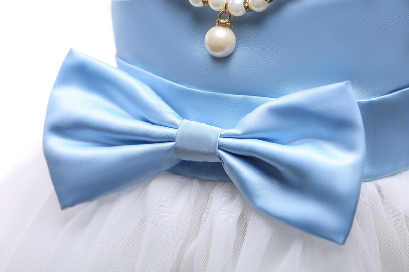 Baby Girl Flower Mesh Overlay Design Bow Tie Vest Dress Birthday Formal Dress by MyKids-USA™