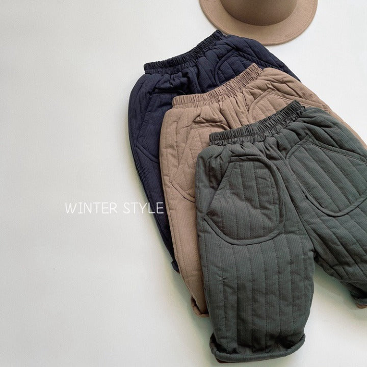 Baby Solid Color Cotton Quilted Winter Pants Outfits by MyKids-USA™