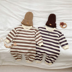 Baby Striped Pattern Long Sleeve Casual Jumpsuits by MyKids-USA™