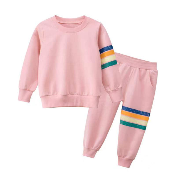 Girl Round Collar Long Sleeve Top Combo Long Pants In Sets by MyKids-USA™