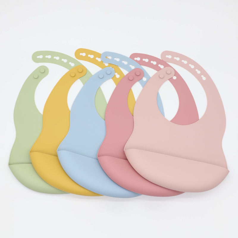 Baby Solid Color Food Grade Silicone Bibs by MyKids-USA™