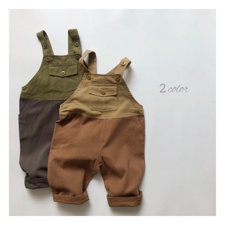 Baby Color Matching Design Soft Cotton Fashion Overalls by MyKids-USA™