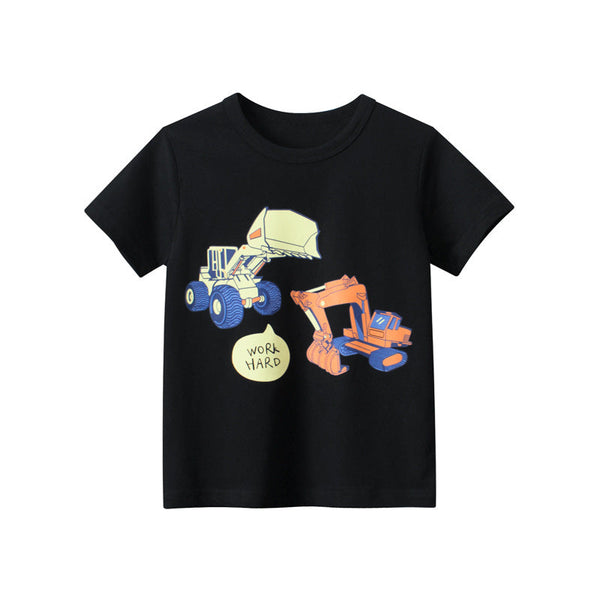 Baby Cartoon Print Pattern Crewneck Soft Cotton Shirts by MyKids-USA™