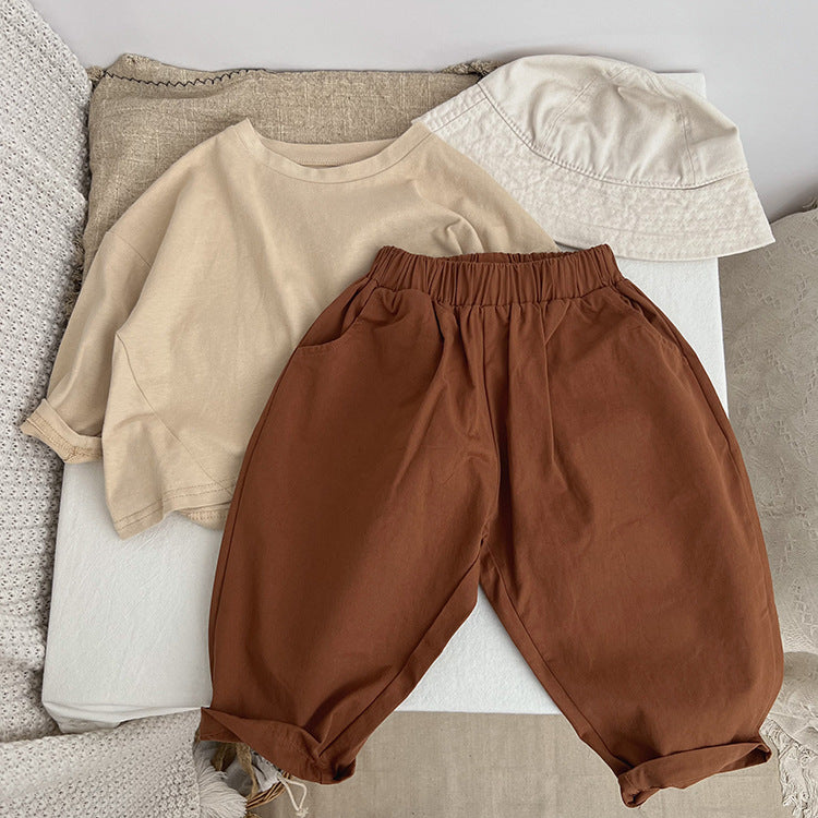 Baby Simply Style Solid Color Loose Spring Pants by MyKids-USA™