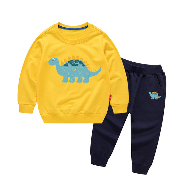 Baby Boy Cartoon Dinosaur Pattern Hoodie Combo Casual Pants Sport Style Sets by MyKids-USA™