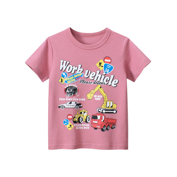Baby Boy Cute Print Pattern O-Neck New Style Shirts by MyKids-USA™