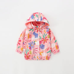 Baby Girl Floral Pattern Zipper Front Design Windbreaker Coat by MyKids-USA™