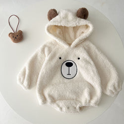 Baby Bear Embroidered Pattern Soft Bodysuits In Autumn by MyKids-USA™