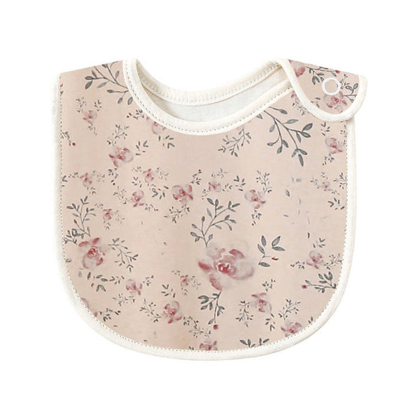 Baby Floral Print Covered Button Design Water Absorbing Bibs by MyKids-USA™