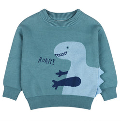 Baby Boy Cute Dinosaur Graphic Fashion Color Long Sleeves Sweater by MyKids-USA™