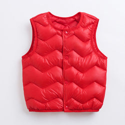 Baby Solid Color Quilted Thickened Vest Coat In Winter by MyKids-USA™