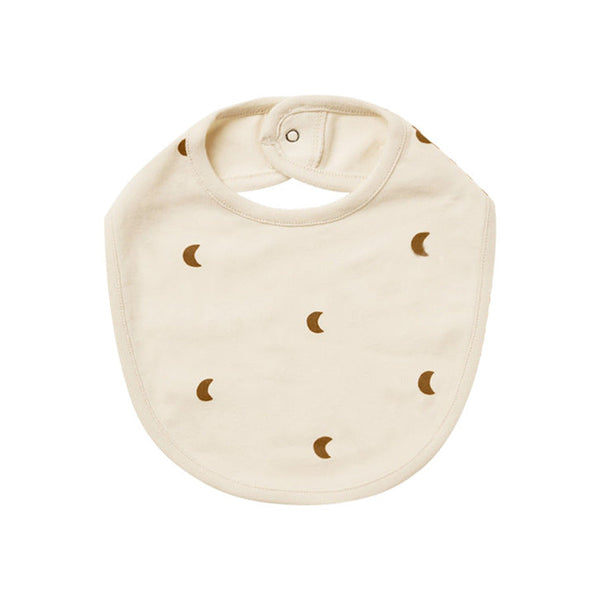 Baby Printed Pattern Covered Button Design Pure Cotton Bibs by MyKids-USA™