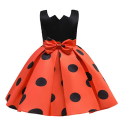Baby Girl Polka Dot Graphic Sleeveless Performance Evening Dress by MyKids-USA™