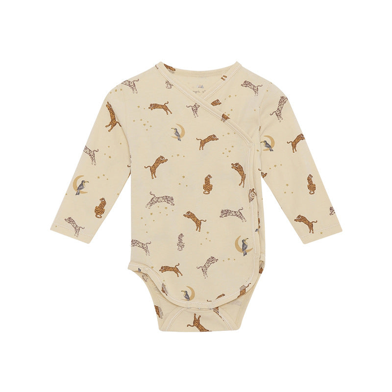 Baby Floral & Animals Graphic Envelope Collar Or Side Opening Design Bodysuit by MyKids-USA™