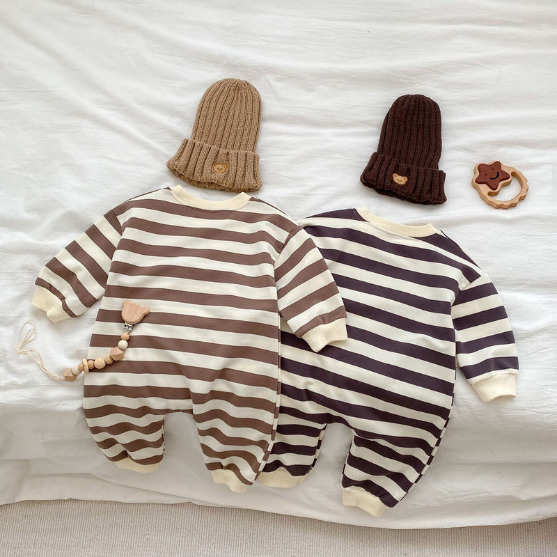 Baby Striped Pattern Long Sleeve Casual Jumpsuits by MyKids-USA™