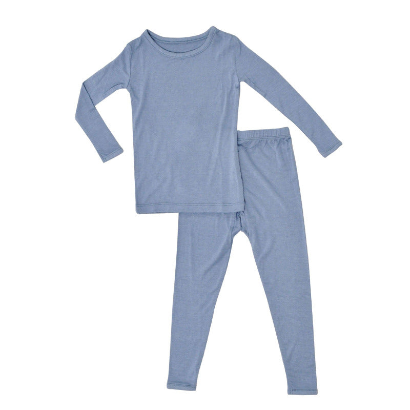 Baby Solid Color Long Tops Combo Pants Home Clothes Sets by MyKids-USA™