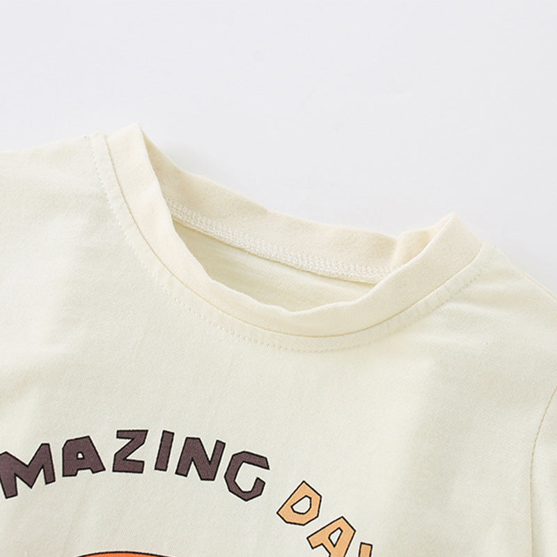 Baby Boy Print Pattern Handsome Boy Summer Clothes T-Shirt by MyKids-USA™