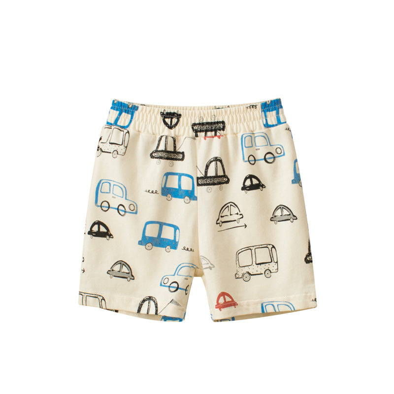 Baby Boy Cars Print Pattern Breathable Home Clothes Shorts by MyKids-USA™