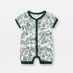 Baby Print Pattern Thin Style Short Sleeves Rompers by MyKids-USA™