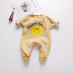 Baby 1pcs Striped & Dot Pattern Long Sleeved Romper Jumpsuit by MyKids-USA™