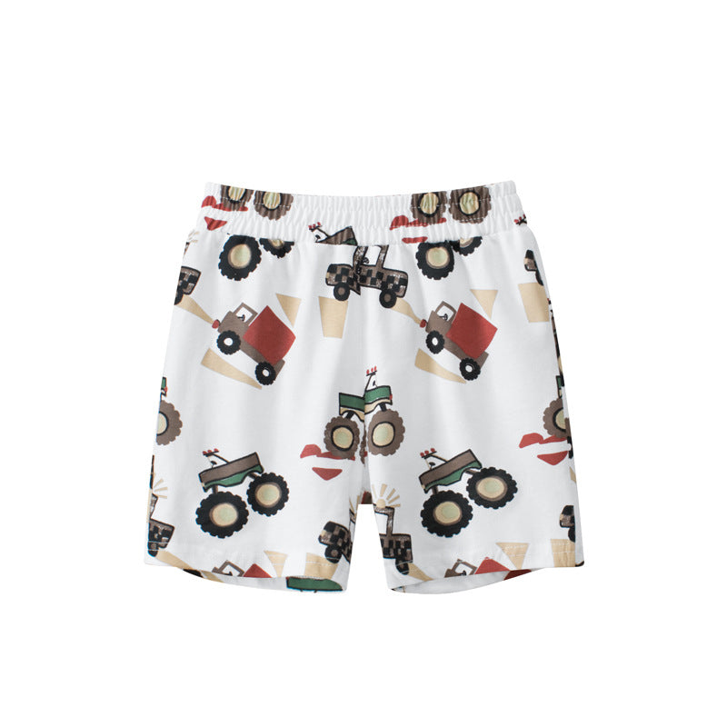 Baby Boy Cars Print Pattern Breathable Home Clothes Shorts by MyKids-USA™