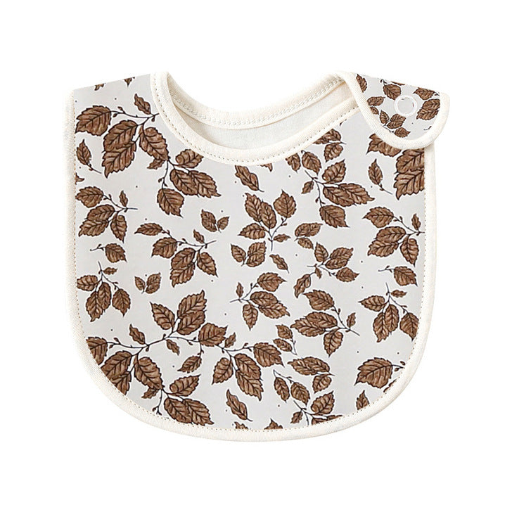 Baby Floral Print Covered Button Design Water Absorbing Bibs by MyKids-USA™