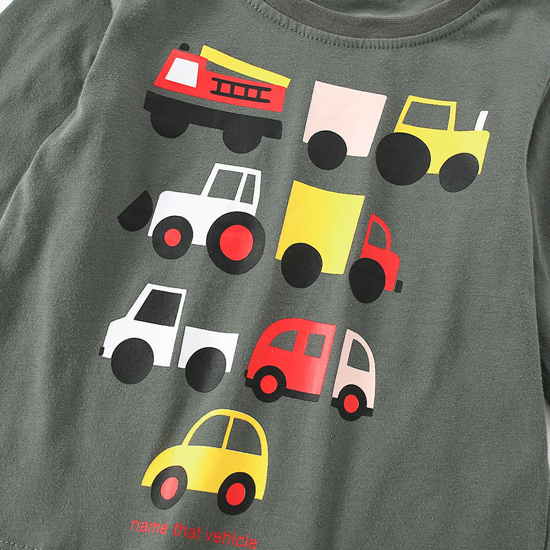 Baby Boy Cars Print Pattern Soft Cotton Shirt by MyKids-USA™