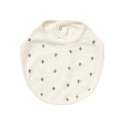 Baby Printed Pattern Covered Button Design Pure Cotton Bibs by MyKids-USA™