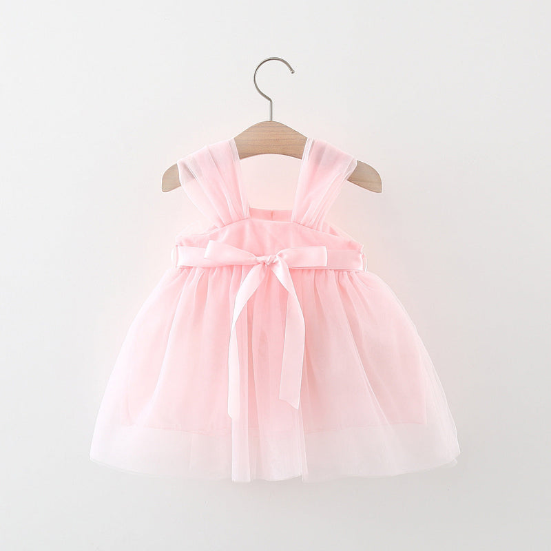 Baby Girl Flower Patched Design Mesh Princess Formal Dress by MyKids-USA™